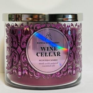 Bath & Body Works Purple Candle with Elegant Design